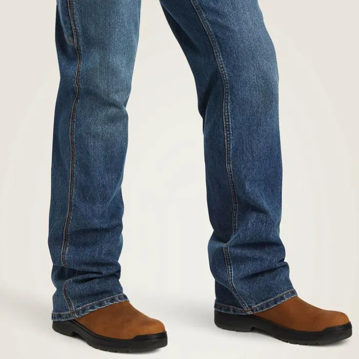 Denim Men Ariat Rebar M4 Low Rise DuraStretch Workhorse Boot Cut Jean Gabe