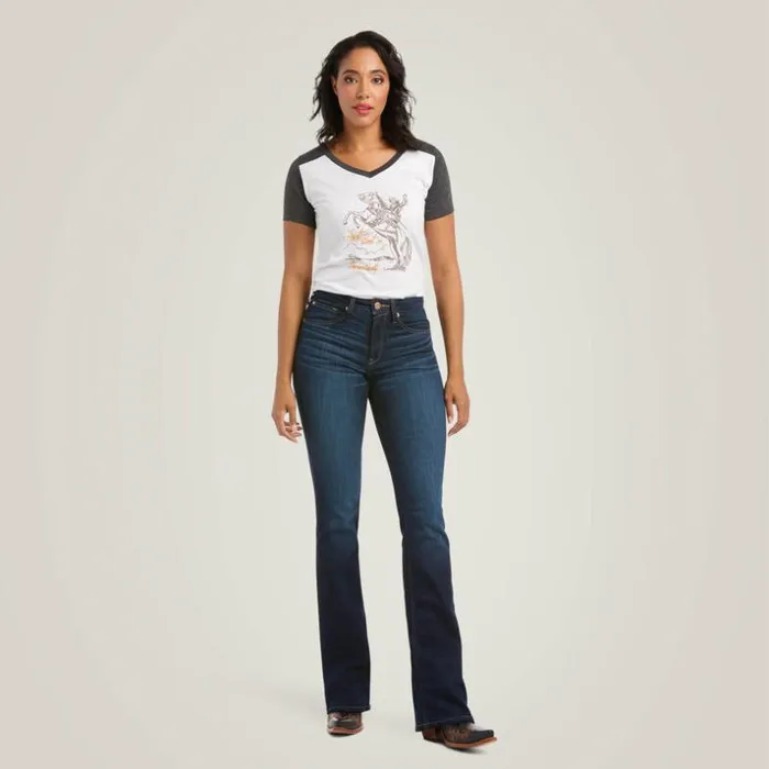 Denim Women Ariat REAL High Rise Ballary Boot Cut Jean Pennsylvania Denim Women Ariat REAL High Rise Ballary Boot Cut Jean Pennsylvania