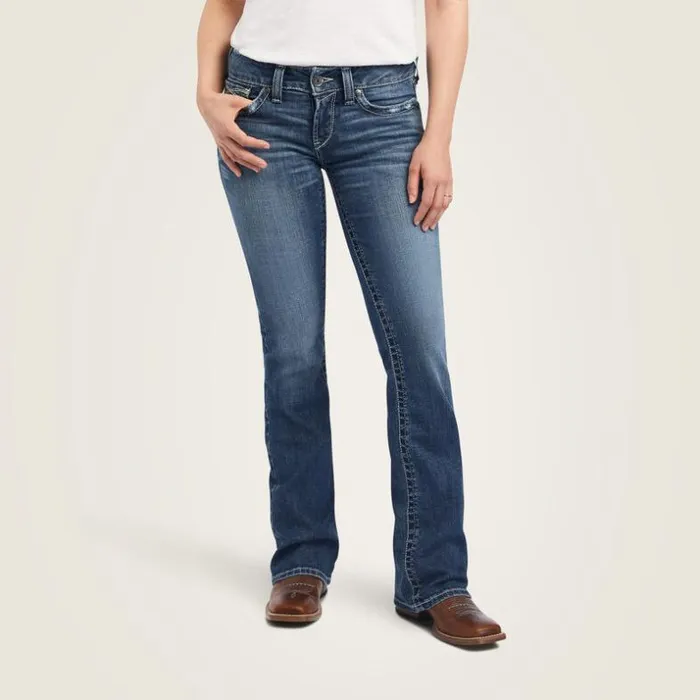 Denim Women Ariat REAL Mid Rise Raquel Boot Cut Jean Canadian