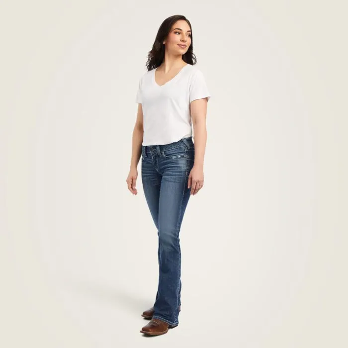 Denim Women Ariat REAL Mid Rise Raquel Boot Cut Jean Canadian Denim Women Ariat REAL Mid Rise Raquel Boot Cut Jean Canadian