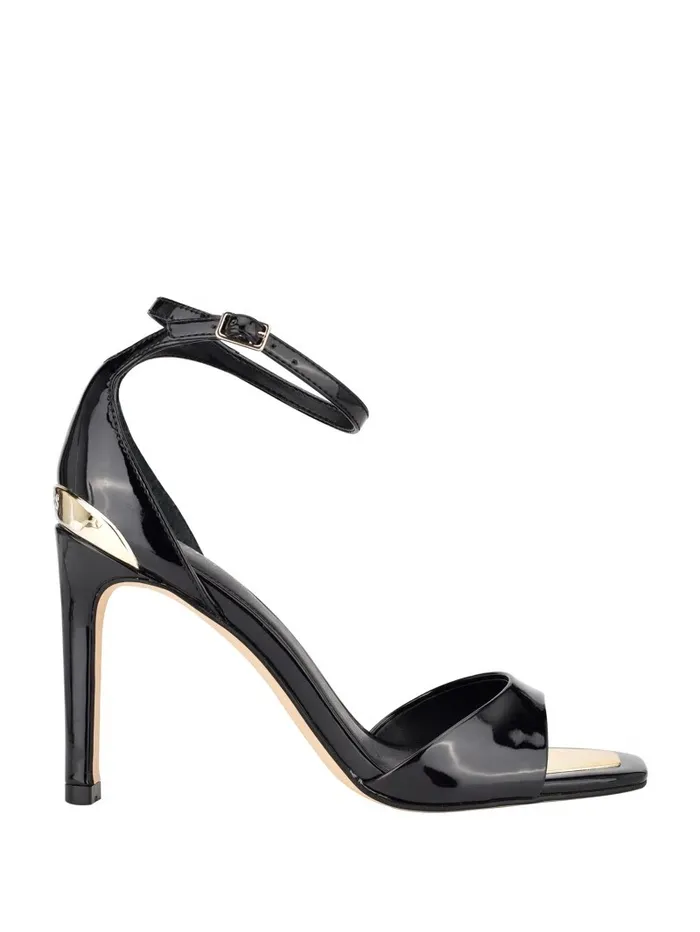 Divine Heeled Sandals Black Patent Women Sandals GUESS