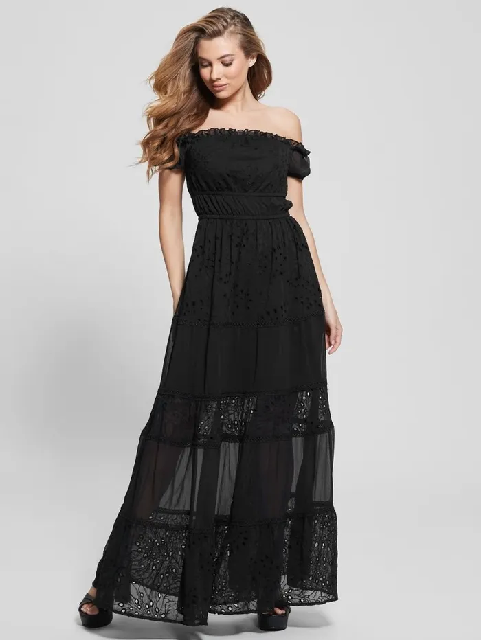 Dresses and Jumpsuits Eco Zena Maxi Dress Black GUESS Women