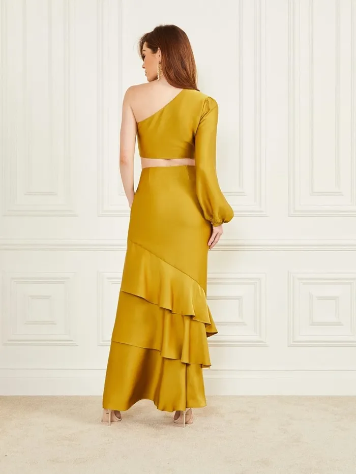 Dresses and Jumpsuits GUESS Women Jaime Cutout Dress Green Envy Dresses and Jumpsuits GUESS Women Jaime Cutout Dress Green Envy