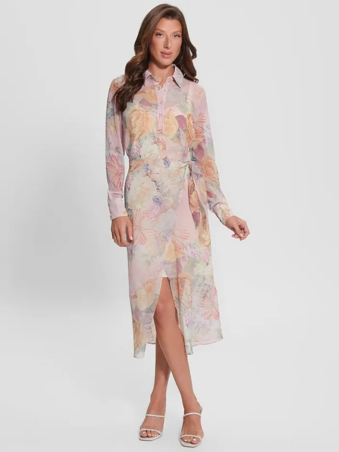 Dresses and Jumpsuits Women Eco Lama Printed Dress Digital Tapestry Print Pi GUESS Dresses and Jumpsuits Women Eco Lama Printed Dress Digital Tapestry Print Pi GUESS