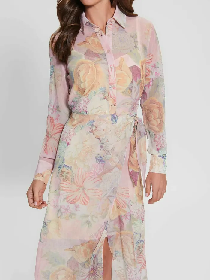 Dresses and Jumpsuits Women Eco Lama Printed Dress Digital Tapestry Print Pi GUESS Dresses and Jumpsuits Women Eco Lama Printed Dress Digital Tapestry Print Pi GUESS