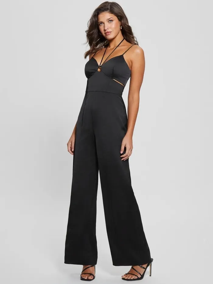 Dresses and Jumpsuits Women Eco Remi Satin Jumpsuit Black GUESS
