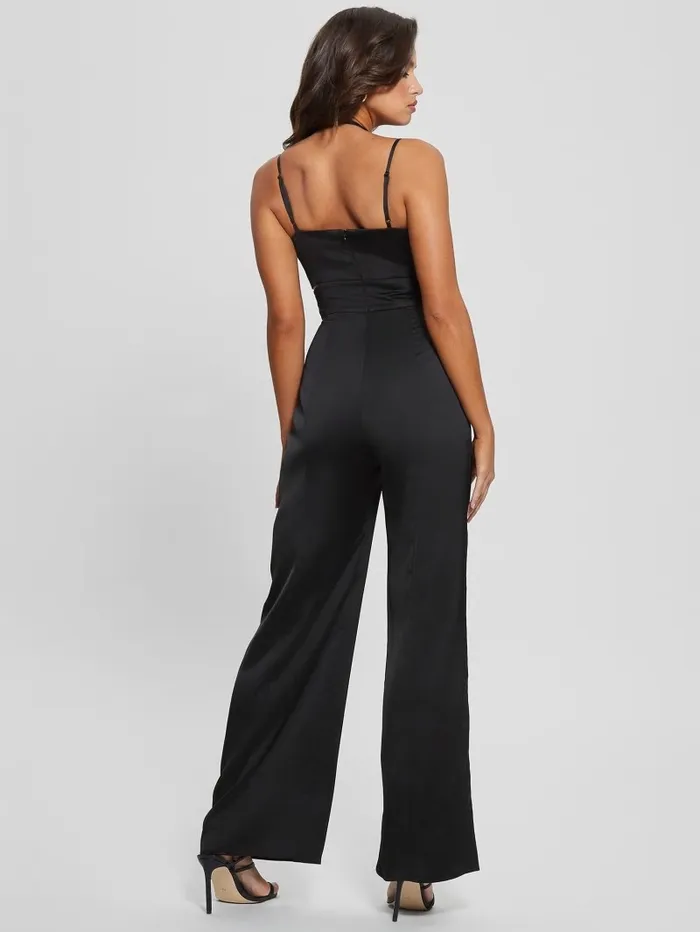 Dresses and Jumpsuits Women Eco Remi Satin Jumpsuit Black GUESS Dresses and Jumpsuits Women Eco Remi Satin Jumpsuit Black GUESS