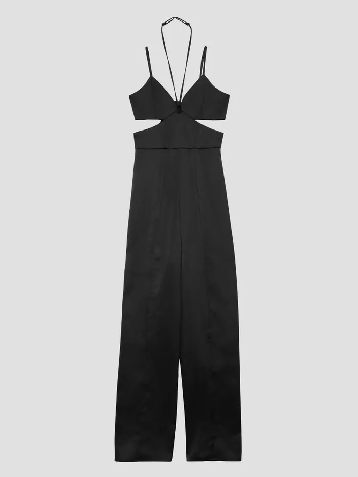 Dresses and Jumpsuits Women Eco Remi Satin Jumpsuit Black GUESS Dresses and Jumpsuits Women Eco Remi Satin Jumpsuit Black GUESS