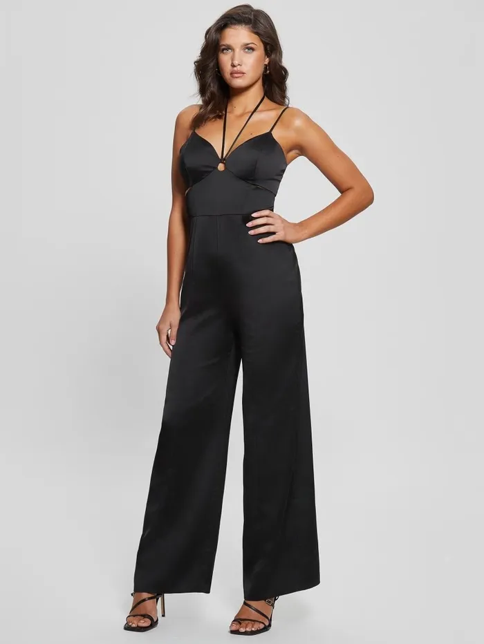 Dresses and Jumpsuits Women Eco Remi Satin Jumpsuit Black GUESS Dresses and Jumpsuits Women Eco Remi Satin Jumpsuit Black GUESS