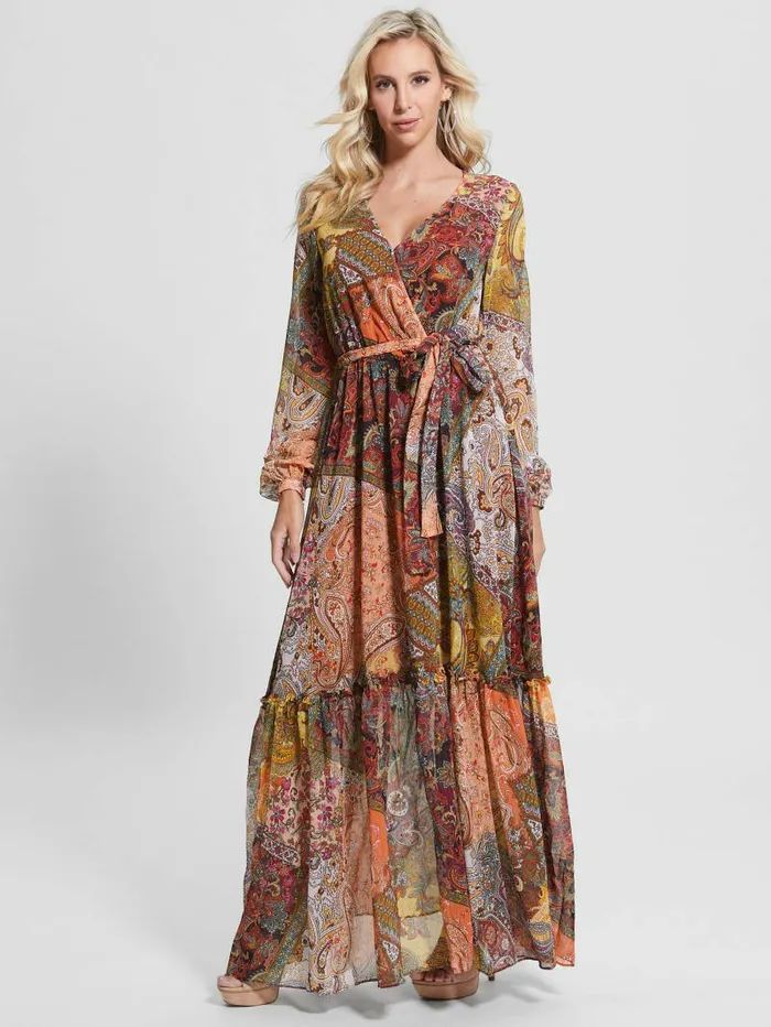 Dresses and Jumpsuits Women Oriane Maxi Dress Paisley Fields Print GUESS