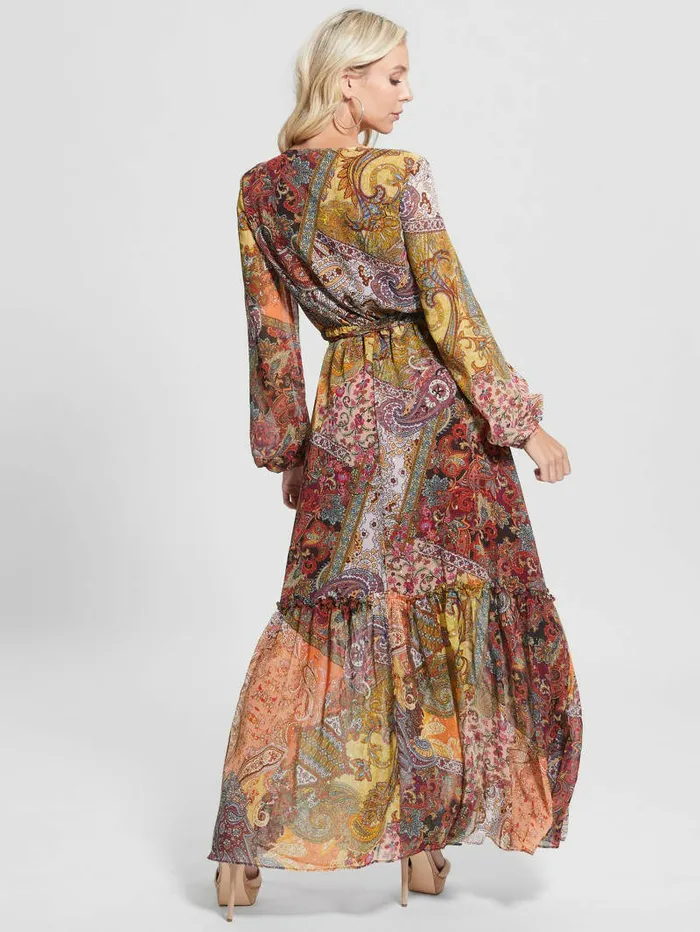 Dresses and Jumpsuits Women Oriane Maxi Dress Paisley Fields Print GUESS Dresses and Jumpsuits Women Oriane Maxi Dress Paisley Fields Print GUESS