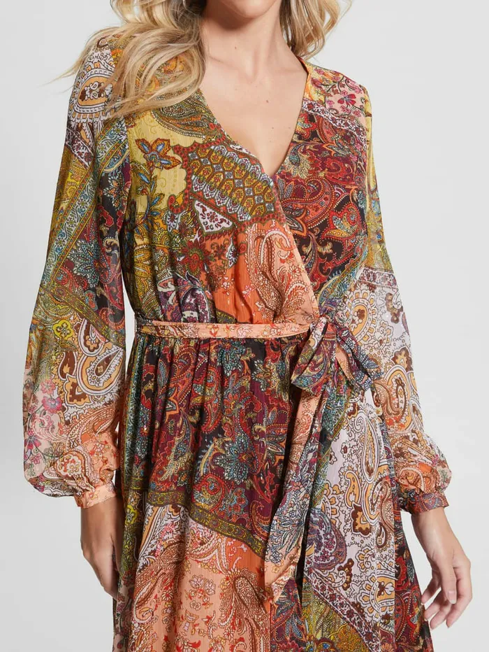 Dresses and Jumpsuits Women Oriane Maxi Dress Paisley Fields Print GUESS Dresses and Jumpsuits Women Oriane Maxi Dress Paisley Fields Print GUESS