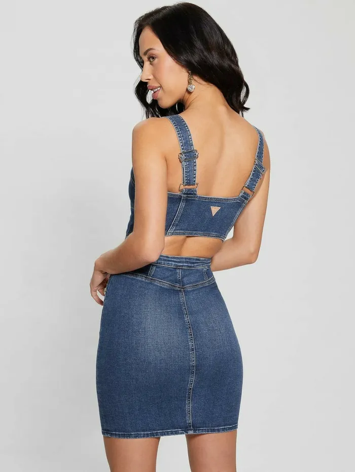 Dresses and Jumpsuits Women Reina Denim Dress Aegean GUESS Dresses and Jumpsuits Women Reina Denim Dress Aegean GUESS