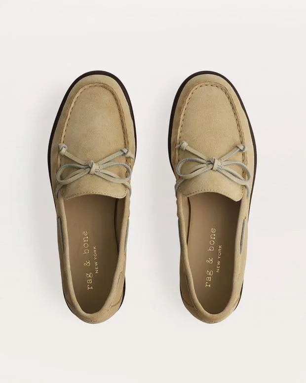Dresses and Skirts Carter Italian Suede Boat Shoes Macadamia Suede 8211 rag and bone Women