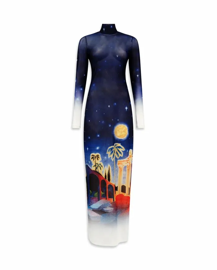 Dresses Women Casablanca Paris Midnight Acropolis Mesh Dress