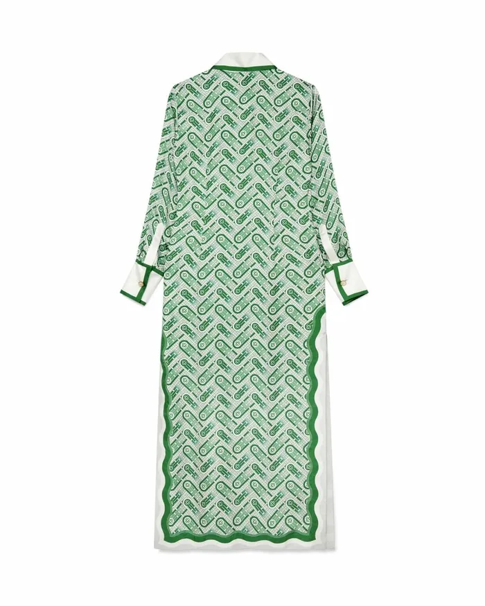 Dresses Women Casablanca Paris Ping Pong Monogram Silk Dress Dresses Women Casablanca Paris Ping Pong Monogram Silk Dress