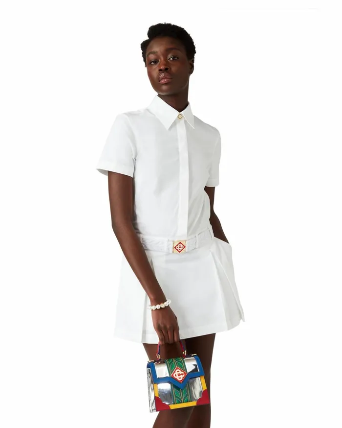 Dresses Women Casablanca Paris Pleated Cotton Tennis Dress