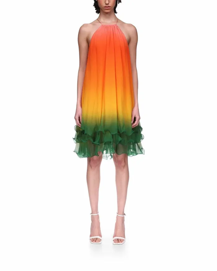 Dresses Women Casablanca Paris Rainbow Gradient Cocktail Dress