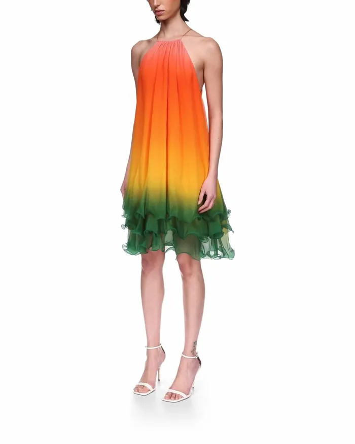 Dresses Women Casablanca Paris Rainbow Gradient Cocktail Dress
