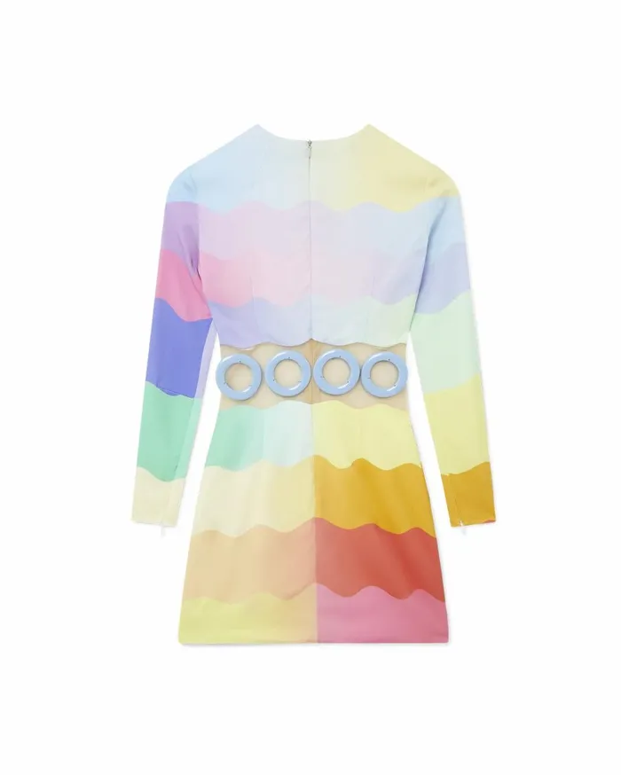 Dresses Women Casablanca Paris Rainbow Wave CutOut Mini Dress