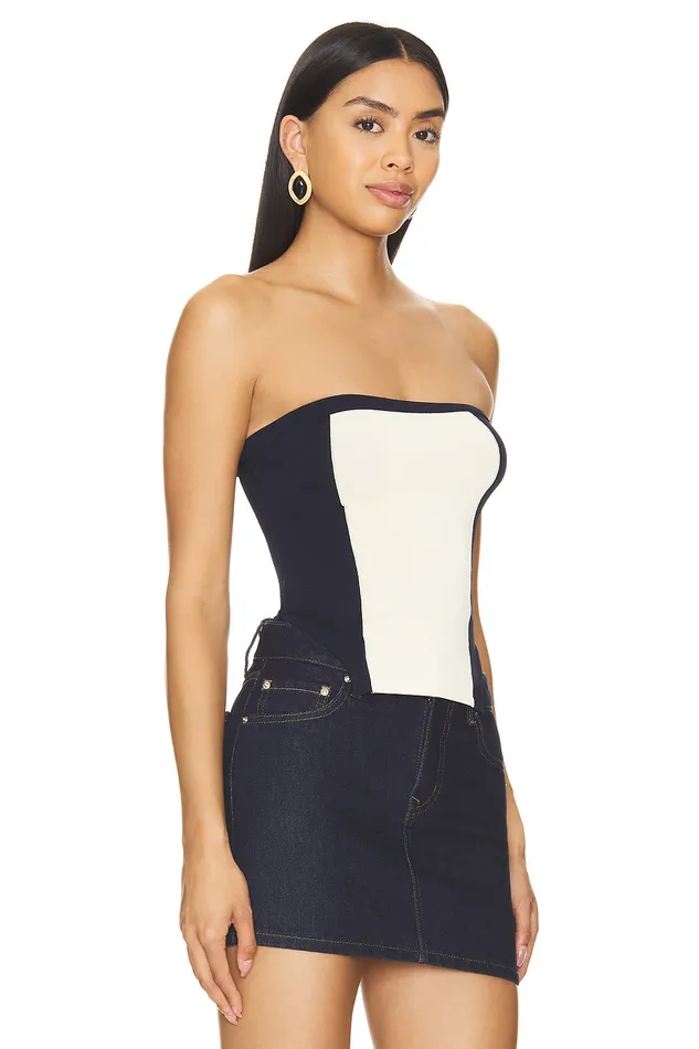 Drusilla Tube Top Beige and Black Women Lovers and Friends Tops Drusilla Tube Top Beige and Black Women Lovers and Friends Tops
