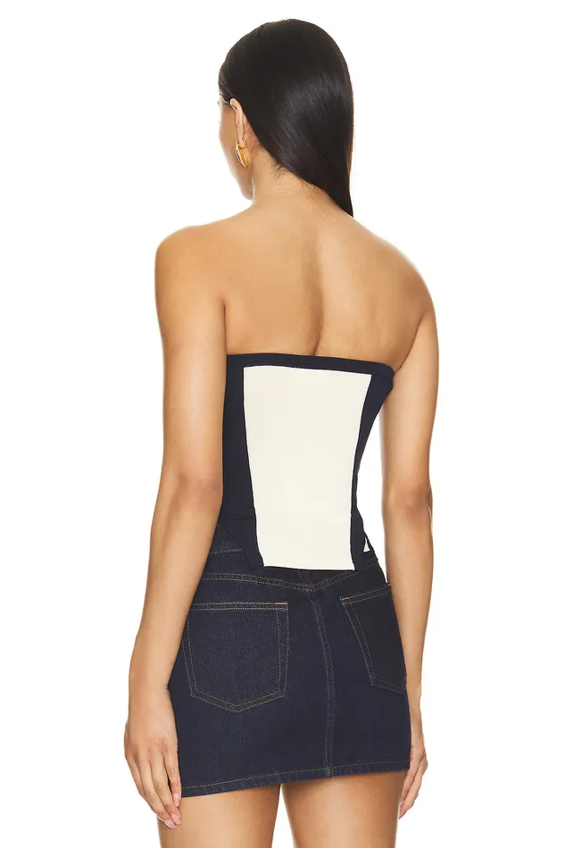 Drusilla Tube Top Beige and Black Women Lovers and Friends Tops Drusilla Tube Top Beige and Black Women Lovers and Friends Tops