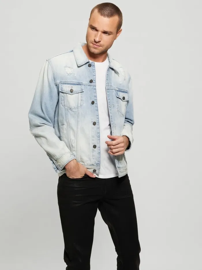 Eco Dillon Jacket Light Wash Jackets and Coats GUESS Men