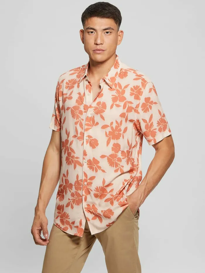 Eco Rayon Shadow Box Shirt Shadowbox Floral Spicy Ma Shirts GUESS Men Eco Rayon Shadow Box Shirt Shadowbox Floral Spicy Ma Shirts GUESS Men