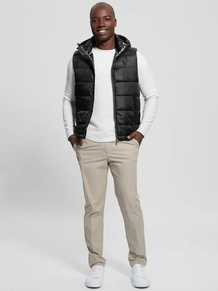 Eco Super Light Puffer Vest Black Jackets and Coats GUESS Men Eco Super Light Puffer Vest Black Jackets and Coats GUESS Men