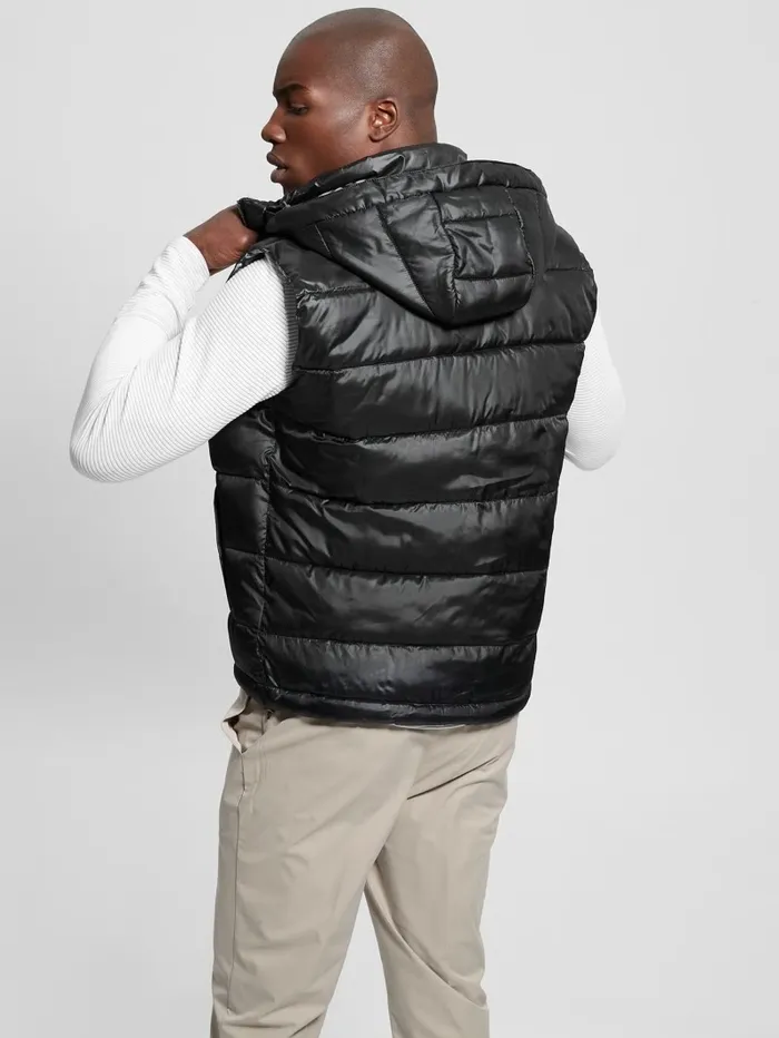 Eco Super Light Puffer Vest Black Jackets and Coats GUESS Men Eco Super Light Puffer Vest Black Jackets and Coats GUESS Men