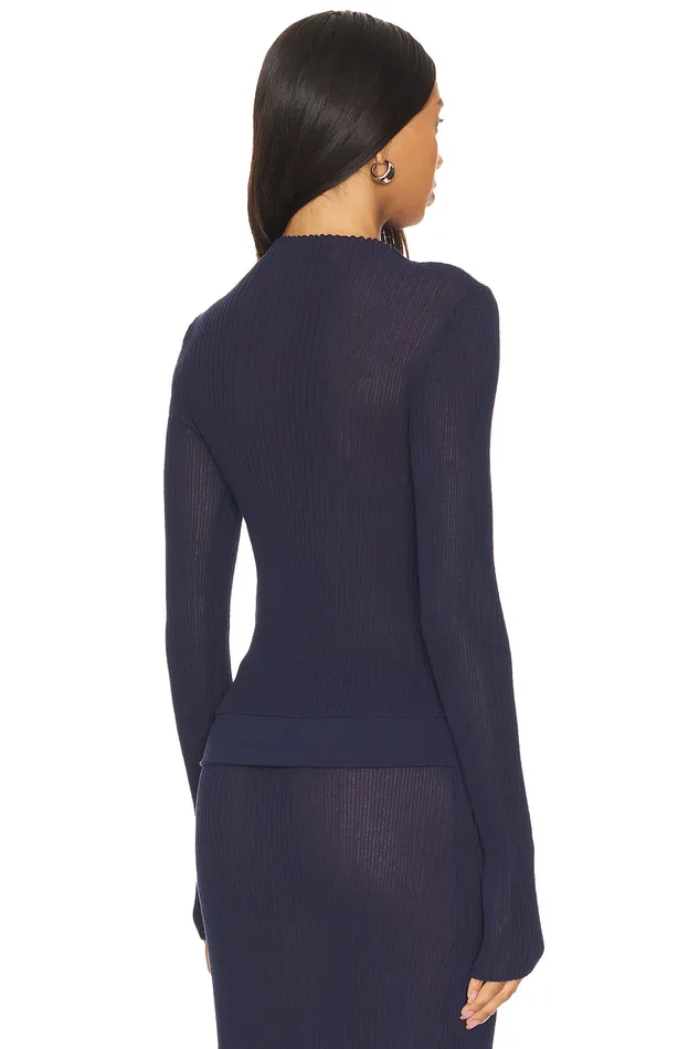 Ellison Sheer Top Navy Women Lovers and Friends Tops Ellison Sheer Top Navy Women Lovers and Friends Tops