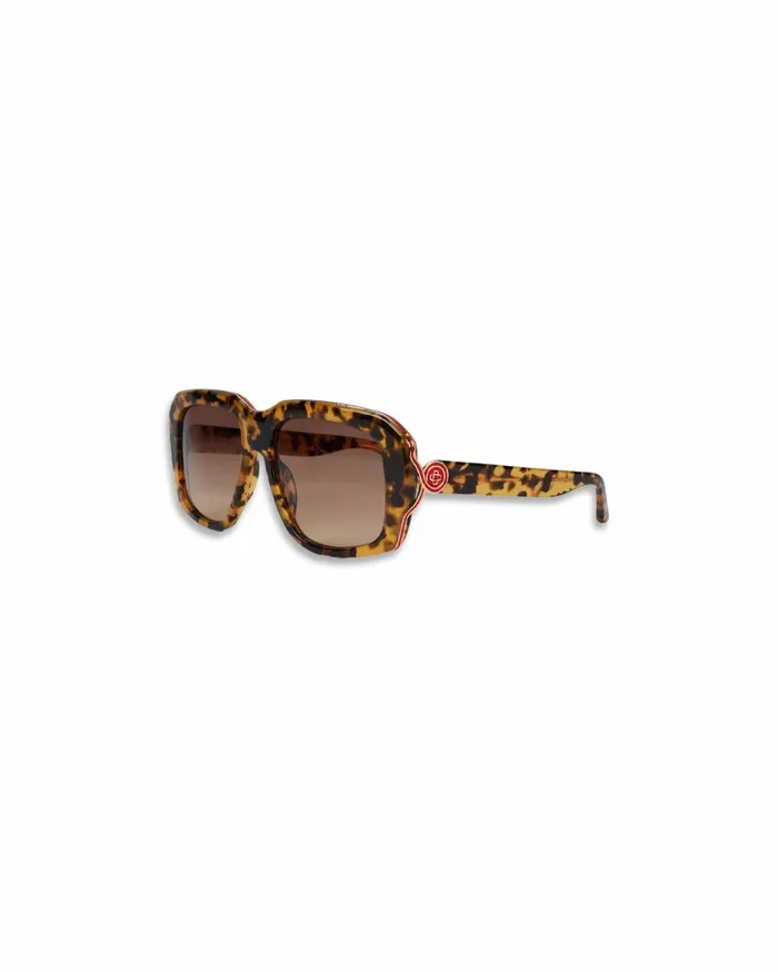 Eyewear MenWomen Casablanca Paris Gold and Brown The Casino Sunglasses