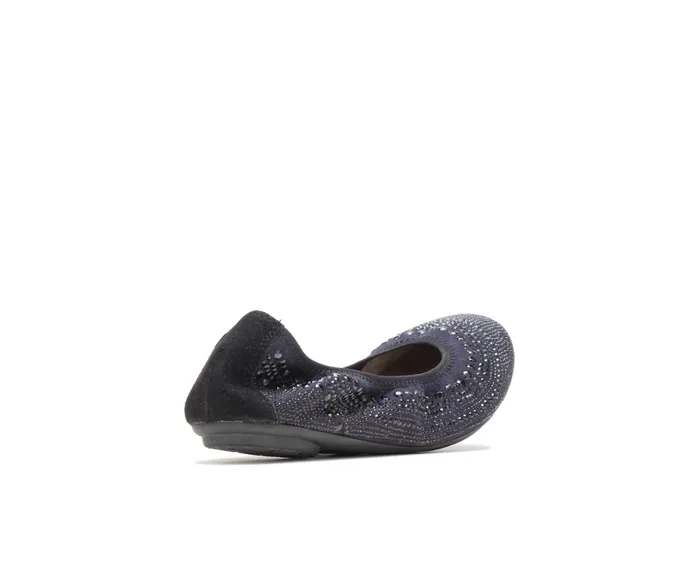 Flats and SlipOns Chaste Ballet Black Stud Hush Puppies Women