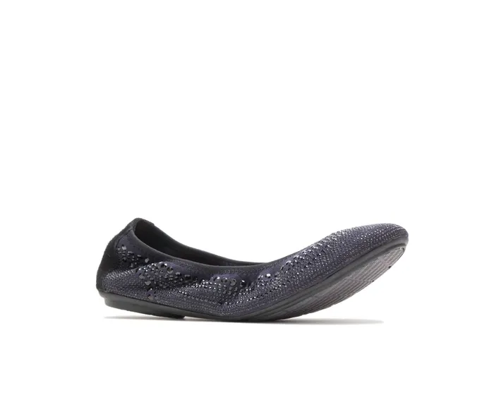 Flats and SlipOns Chaste Ballet Black Stud Hush Puppies Women
