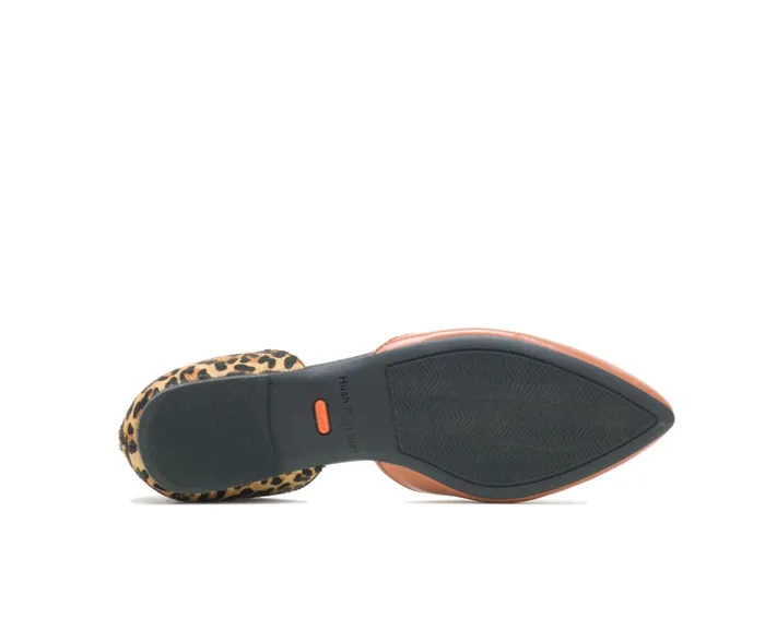 Flats and SlipOns Hush Puppies Women Sadie D8217Orsay Tan Leathercheetah