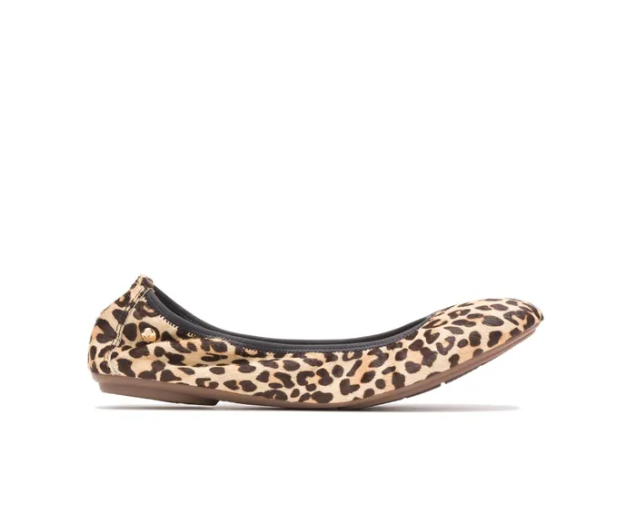 Flats and SlipOns Women Chaste Ballet Leopard Calf Hair Hush Puppies