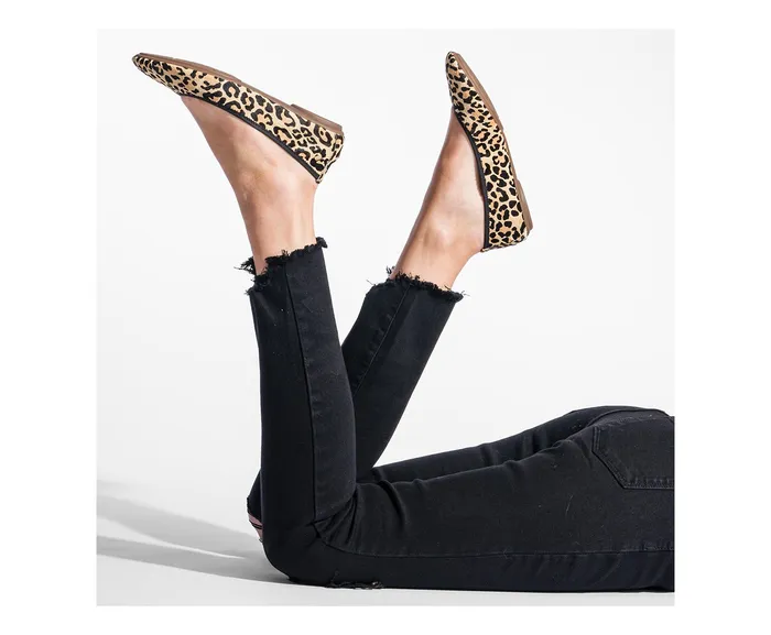 Flats and SlipOns Women Chaste Ballet Leopard Calf Hair Hush Puppies Flats and SlipOns Women Chaste Ballet Leopard Calf Hair Hush Puppies