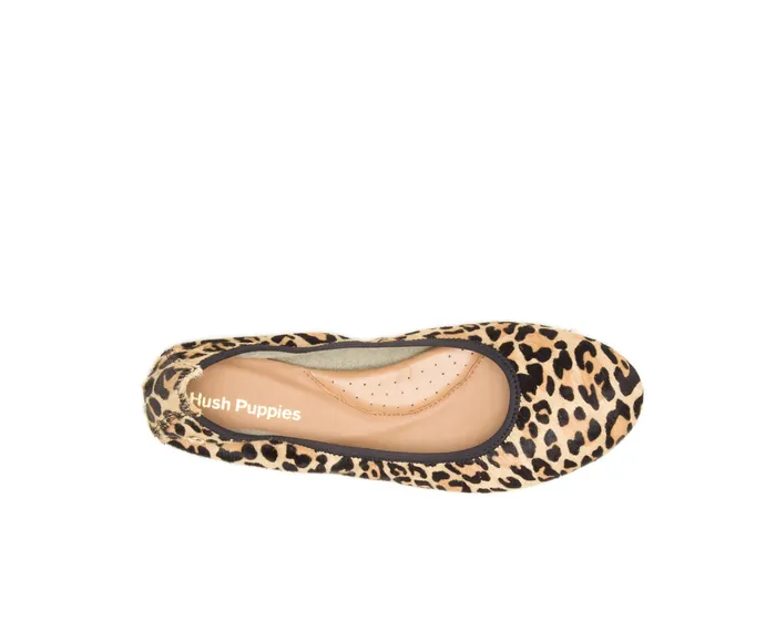 Flats and SlipOns Women Chaste Ballet Leopard Calf Hair Hush Puppies Flats and SlipOns Women Chaste Ballet Leopard Calf Hair Hush Puppies
