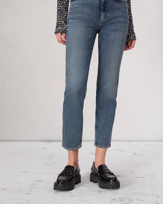 Flats rag and bone Women Quinn Leather Loafer Black PatentTaupe Patent