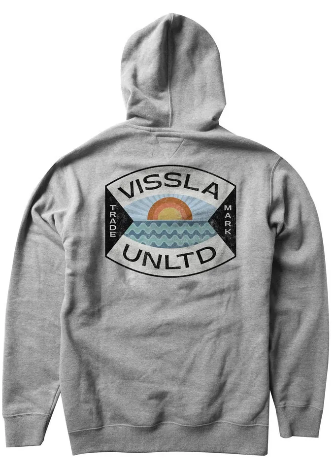 Fleece and Hoodies Vissla Men Coastal Eco Po Hoodie Athletic Heather