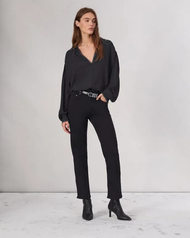 Flexi Harlow Straight Jean Black FlexiStraight and SlimJeans rag and bone Women