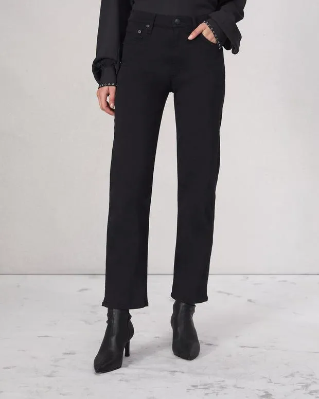 Flexi Harlow Straight Jean Black FlexiStraight and SlimJeans rag and bone Women