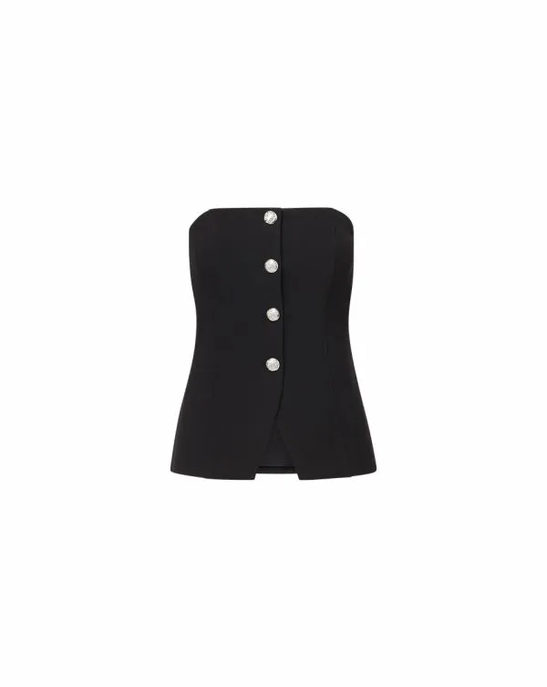 Forman Bustier Top Black Women Veronica Beard Tops