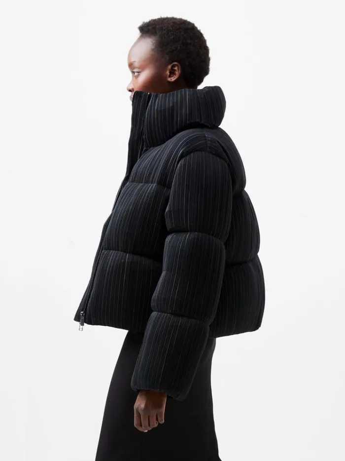French Connection Coats and Jackets Dinara Crinkle Puffer Jacket Blackout 8211 Woman