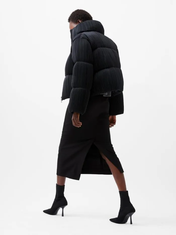 French Connection Coats and Jackets Dinara Crinkle Puffer Jacket Blackout 8211 Woman