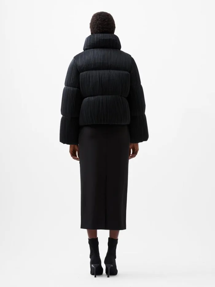 French Connection Coats and Jackets Dinara Crinkle Puffer Jacket Blackout 8211 Woman