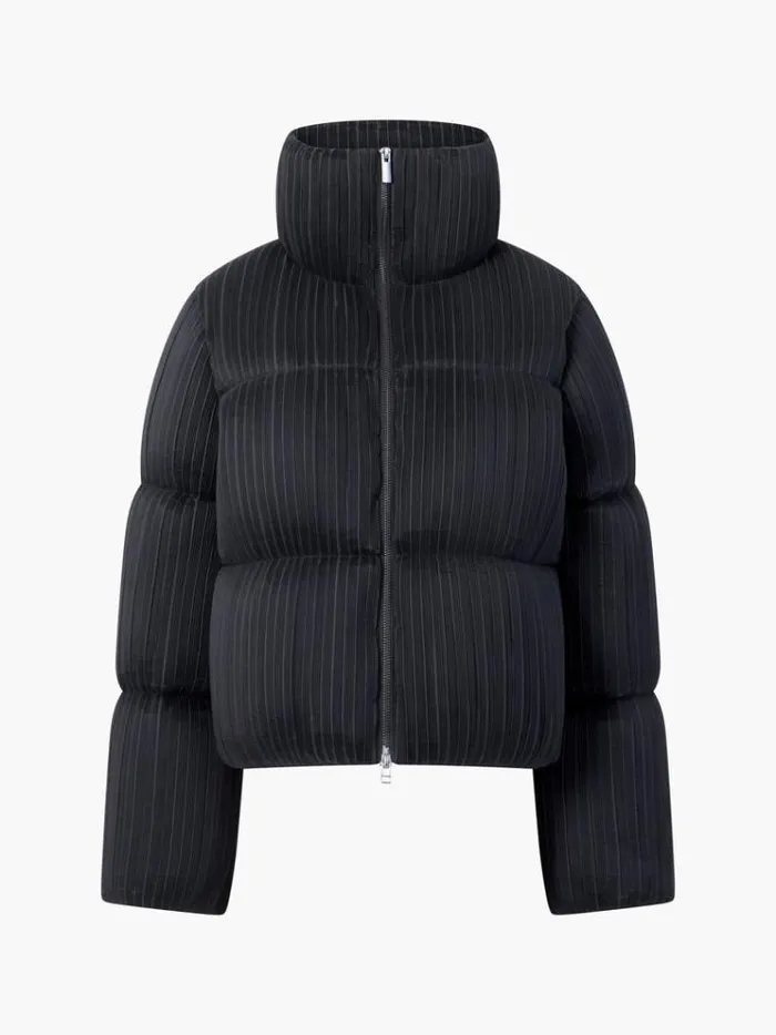 French Connection Coats and Jackets Dinara Crinkle Puffer Jacket Blackout 8211 Woman