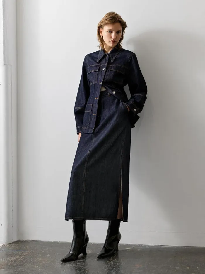 French Connection Coats and Jackets Finley Denim Jacket Indigo 8211 Woman