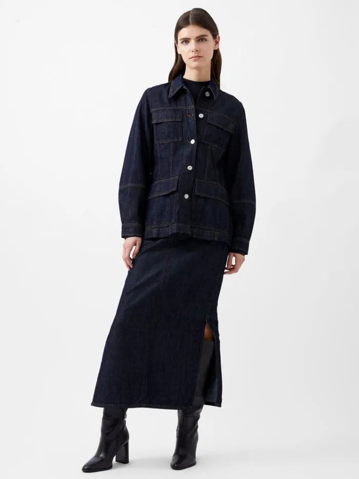 French Connection Coats and Jackets Finley Denim Jacket Indigo 8211 Woman