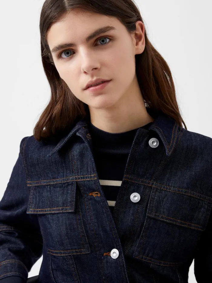 French Connection Coats and Jackets Finley Denim Jacket Indigo 8211 Woman